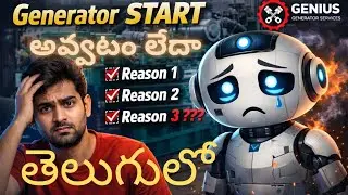 Generator not starting check points in telugu diesel generator explained in Telugu 