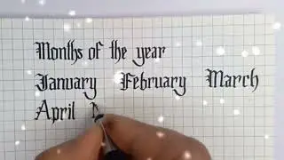 Months of the year name in calligraphy #ayush calligraphy #months name #video #com...