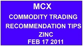 MCX Commodity Trading Recommendation and Tips zinc Chennai Tamilnadu India