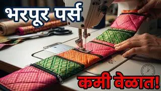 एकाचवेळी खूप साऱ्या 18 पर्स पटपट कशा शिवायच्या | HOW TO REUSE SAREE IN TO SIDE PURSE #business #diy 