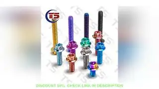 TS 10PCS Titanium Factory Titanium Screws TC4 Motorcycle Upper Pump Modification M6 Fancy Hexagon Sc