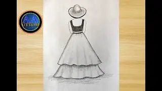 how to draw easy girl drawing I simple girl pencil sketch I girl with hat back