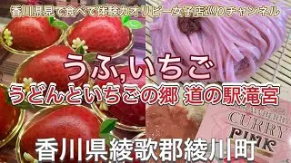 うどんといちごの郷 道の駅滝宮・3月28日にグランドオープンした産直といちご盛り沢山のうふ,いちご・梅うどんやいちごカレーなど最後まで見てみてね♡香川県綾歌郡綾川町