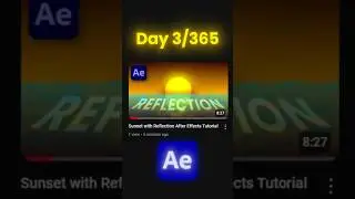 Day 3 Sunset Animation #aftereffect #aftereffects #tutorial #animation #sunset #reflection