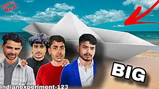 पानी में चलाई नाव😄#@Indianexperiment-123#trending #experiment #lottery #challenge #foryou #game