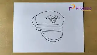 How to Draw a Pilot Hat Very Easily