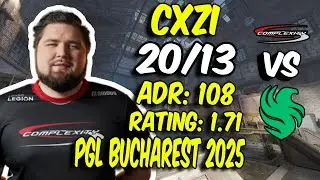 Complexity Cxzi (20/13) vs Falcons! CS2 Cxzi POV (Train) at PGL Bucharest 2025