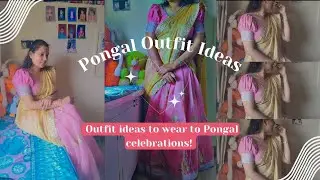 Sankarti Outfit Idea's| outfit from scratch ✨|Simple and elegant 💟 look 😜|Vijnatha vlogs 