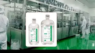 This is  washing filling sealing production 4000 BPH for Medical sodium chloride saline solution