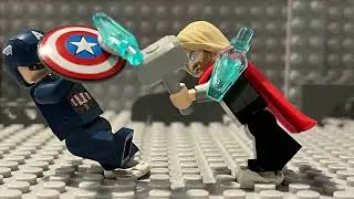 Thor vs Captain America | Short LEGO Stop Motion #legoanimation #legostopmotion #legomarvel 