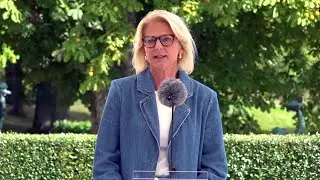 Pressträff med finansminister Elisabeth Svantesson på Harpsund