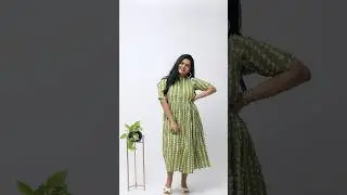 Green Printed Cotton Maternity Dress💚940/-Thanikaweaves.com✨