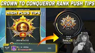 😱 RANK- #35 CROWN TO CONQUEROR RANK IN C5S14 BGMI | DUO RANK PUSH TIPS & TRICKS | C5S14 RANK PUSH