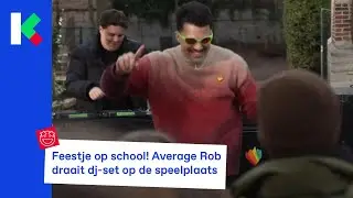 Feestje op school! Average Rob draait dj-set op de speelplaats