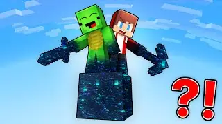 Майки и Джей-Джей выживают на одном зараженном блоке в Minecraft (Maizen)