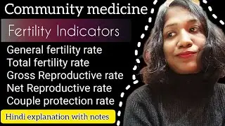 Fertility Indicators community medicine 📚 | GFR/TFR/GRR/NRR | #psm #norcet #demography