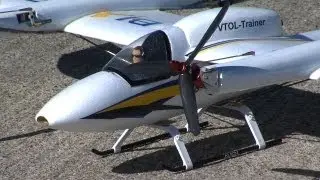 Norio pilots the Bixler tilt rotor flying around nasa