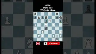 Mate in 3! White to move #chess #tactics #puzzle #matein3 #viral #shorts #learn #tricks #brilliancy