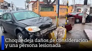 Choque deja da&ntilde;os de consideraci&oacute;n y una persona lesionada