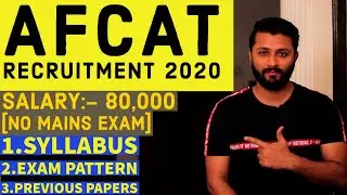 AFCAT Recruitment 2020 | All India Job | Graduates Can Apply | 80,000 Salary |