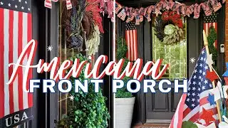 JULY 4TH AMERICANA SUMMER FRONT PORCH DECORATE WITH ME | Porch Décor Inspiration & Ideas