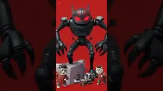evil robot chase army cats :0