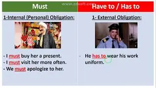 الفرق بين must& have to و mustn't& don't have to بأبسط طريقه
