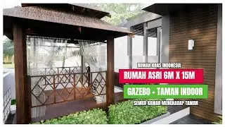Bikin iri!! Rumah ini asri banget. Ada Gazebo di depan dan semua kamar menghadap ke taman indoor.
