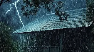 Deep Sleep ASMR with Heavy Rain & Rolling Thunder on Tin Roof | Study Focus & Stress Relief
