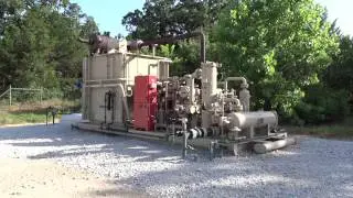 Shaded Lane pad site compressor - Johnson County Texas