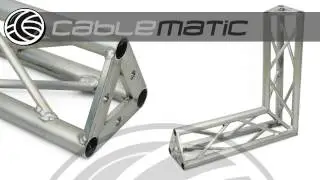 Truss triangular de aluminio plata 150mm ángulo 90-grados tipo-2 distribuido por CABLEMATIC ®