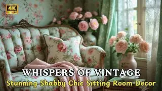Budget-Friendly Shabby Chic Sitting Room Makeover with Floral Wallpaper and Vintage Floral Sofa
