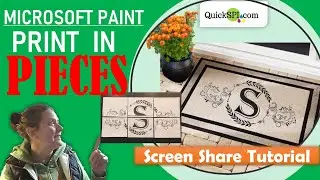 Print in Sections Using Microsoft Paint - Step by Step Tutorial for Tile Printing Images. Full Demo