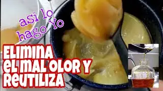 ELIMINA EL MAL OLOR DÉ TÚ ACEITE RECICLADO Y REUTILIZALO 🙂👌