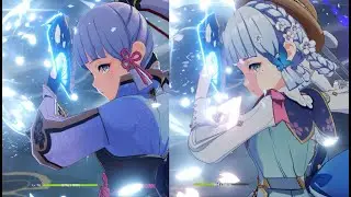 Ayaka NEW Skin vs Classic Outfit (Side by side) - Genshin Impact