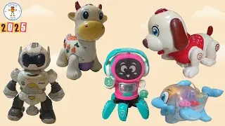 Repair five toys: Dancing robots, dogs, fish, cows, multi-legged robots - sửa 5 đồ chơi