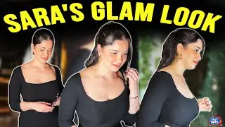 SARA TENDULKAR's GLAMOUR Black Bodycon Dress Look 🔥