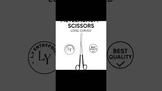 Long curved Metzenbaum scissors designed for precise cutting during delicate surgical procedures.