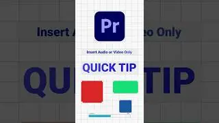 How to insert Video OR Audio only from your clip inside Adobe Premiere Pro