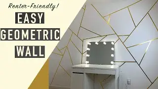 GEOMETRIC WALL DIY USING WASHI TAPE!! | Renter-Friendly Accent Wall