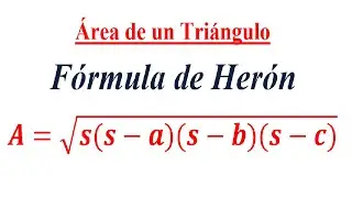 Área de triángulos con la formula de Herón - Ejercicio 1