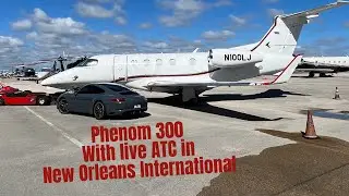 REAL LIVE Air Traffic Control into New Orleans in Phenom 300