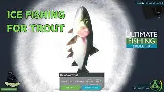 Ice Fishing In The Night At Betty Lake - Ultimate Fishing Simulator on Intel UHD 620