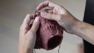 Long knit stitch (dip stitch)/ LR (lang rett) Strikketeknikk KlompeLOMPE
