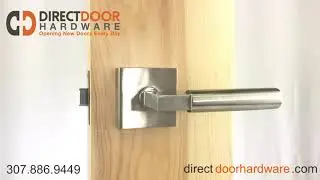 Emtek Hercules Lever with Square Rosette in Stainless Steel