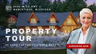 50 Acre Log Home Estate | Private UP Retreat Bordering State Land | Pond, Trails, & Workshop
