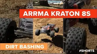 Arrma Kraton 8s dirt bashing in the backyard. #Shorts