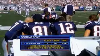 Tom Brady & Randy Moss connect for NFL milestones | September 9, 2007 | Patriots @ Jets