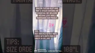 Amazon must have! Sheer curtains on a BUDGET! Link in description.