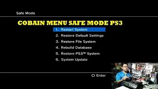 Mencoba  semua menu yang ada di  safe mode ps3 #56